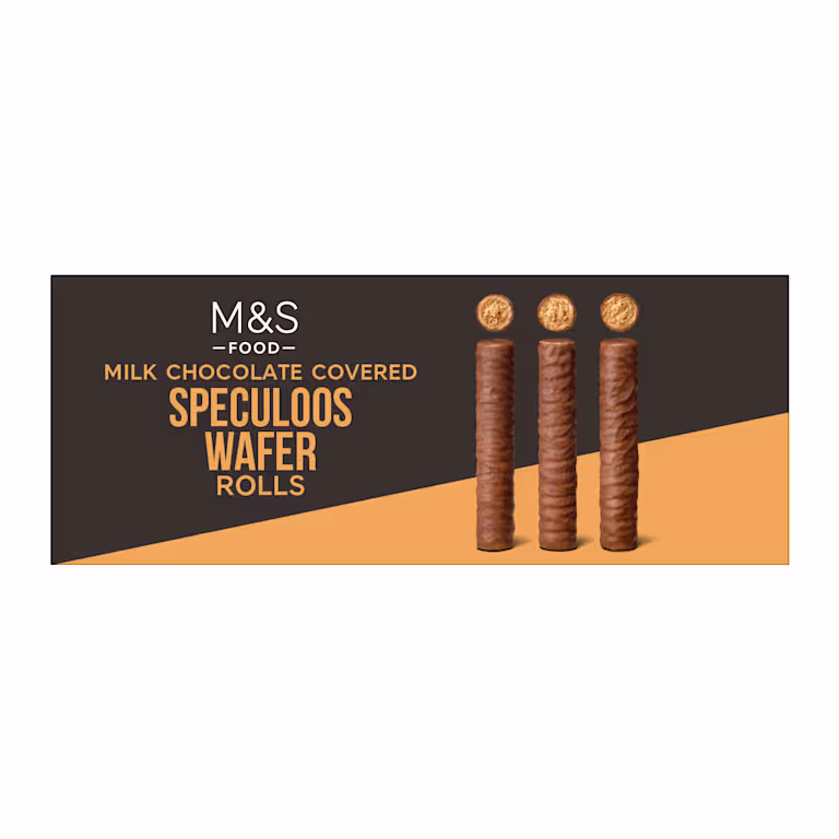 M&S Milk Chocolate and Speculoos Wafer Rolls