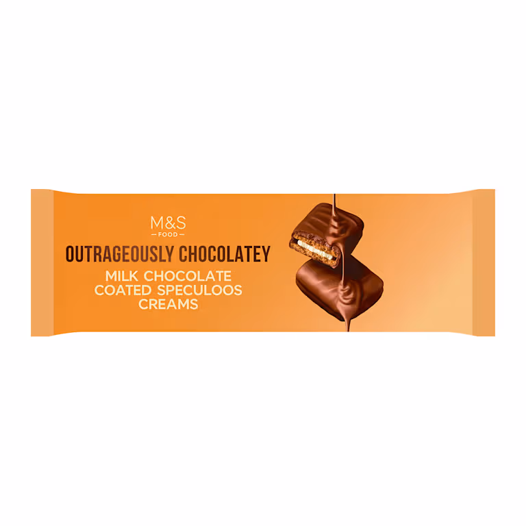 M&S Outrageously Chocolatey Milk Chocolate Coated Speculoos Creams