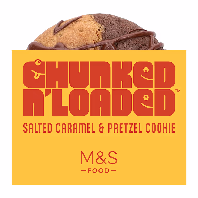 M&S Chunked N’ Loaded Salted Caramel and Pretzel Cookie