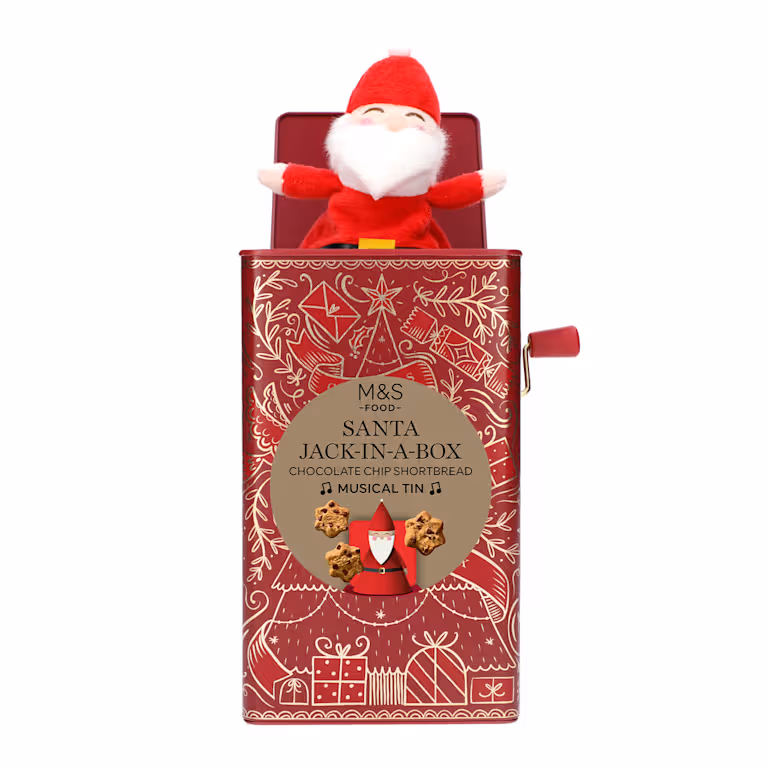 M&S Santa Jack-in-a-Box Musical Tin