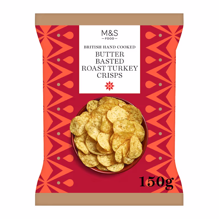 M&S British Hand Cooked Butter Basted Roast Turkey Crisps