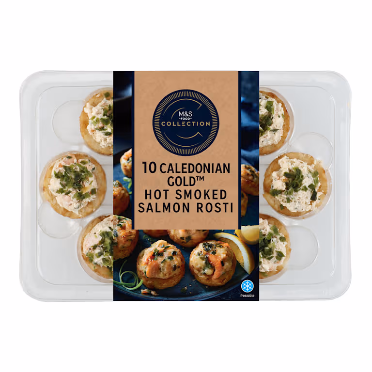 M&S Caledonian Gold Hot Smoked Salmon Rostis