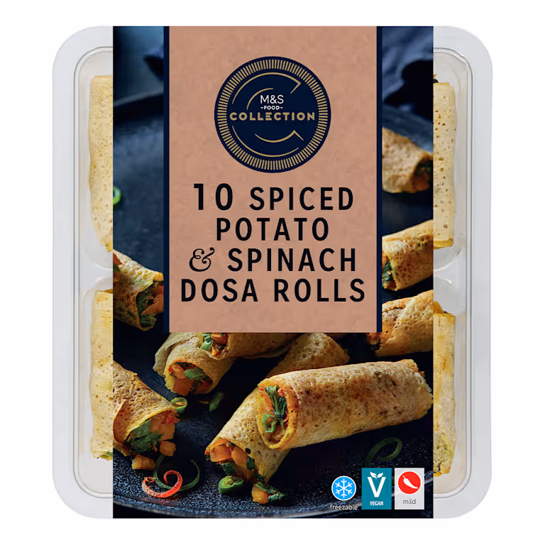 M&S Spiced Potato and Spinach Dosa Rolls