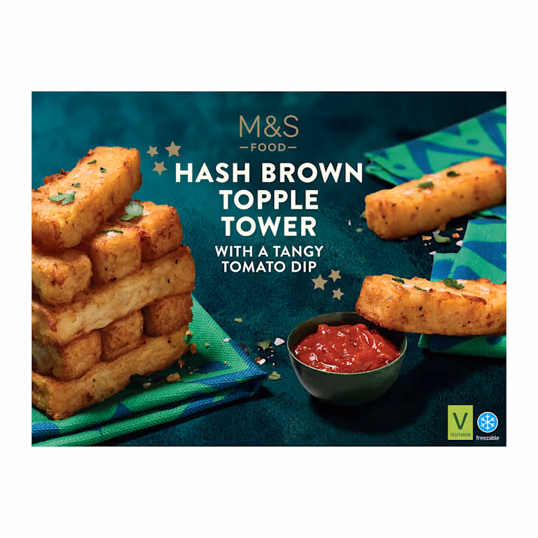 M&S Hash Brown Topple Tower