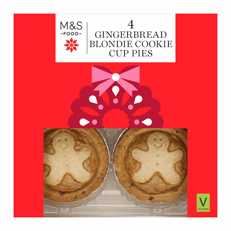 M&S Gingerbread Blondie Cookie Cup Pies
