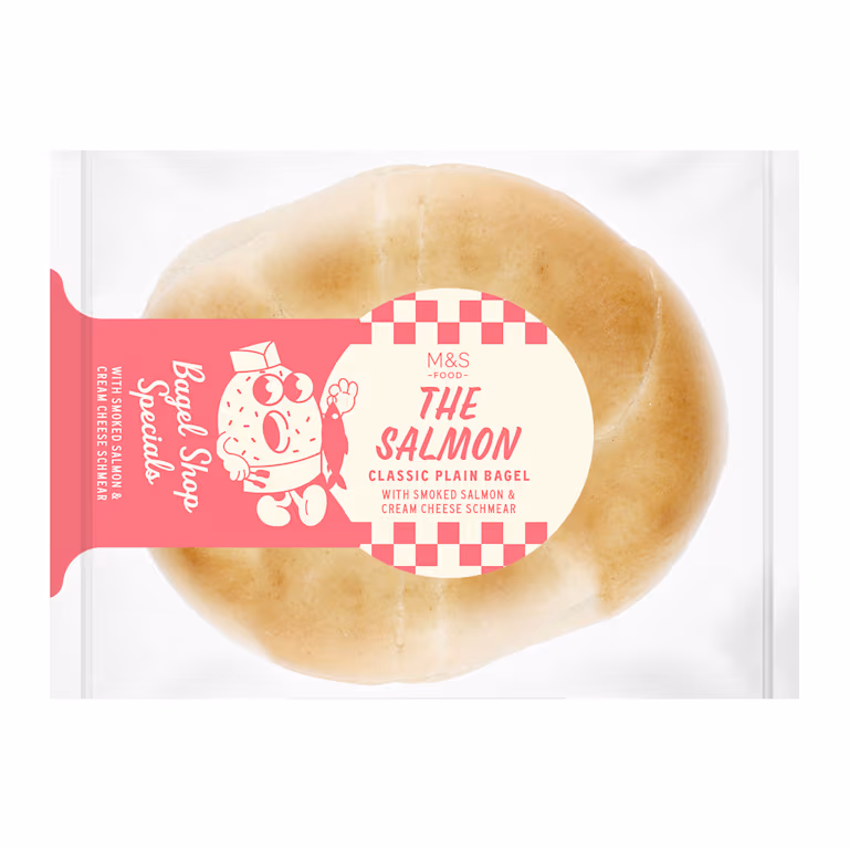 M&S Smoked Salmon Bagel<br />