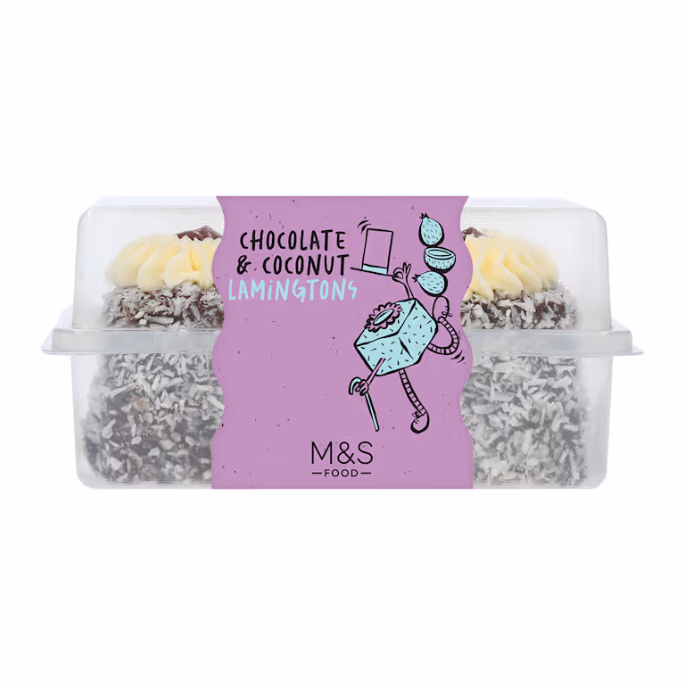 M&S Chocolate and Coconut Lamingtons
