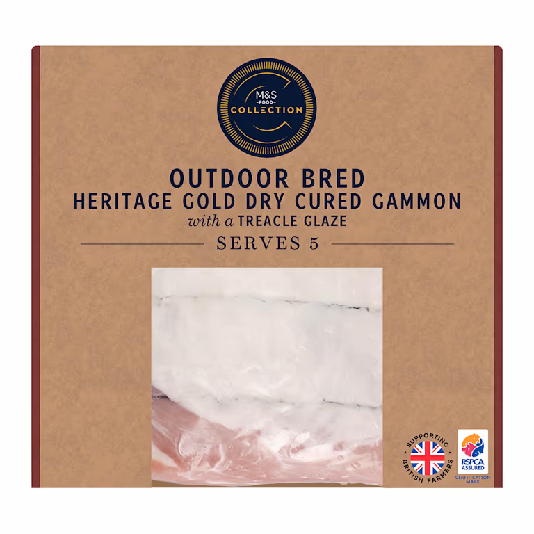 M&S Collection Outdoor Bred Heritage Gold Dry Cured Gammon