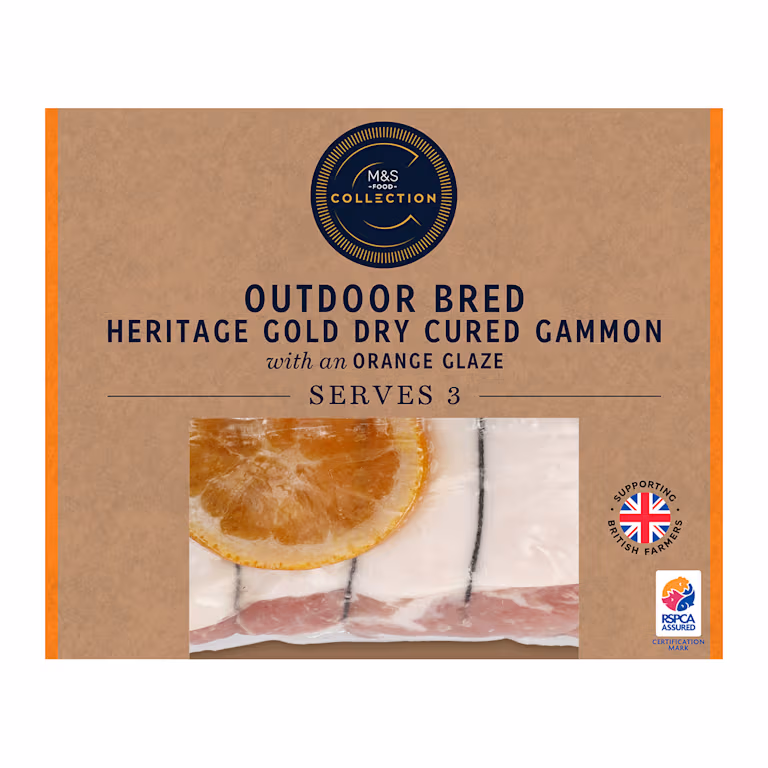M&S Collection Outdoor Bred Heritage Gold Dry Cured Gammon
