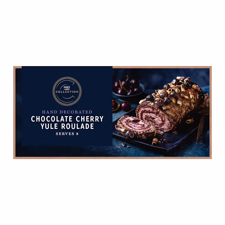 M&S Collection Chocolate Cherry Yule Roulade