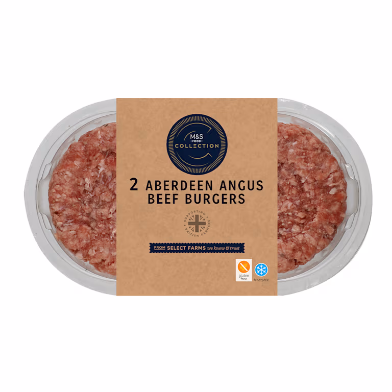 M&S 2 Aberdeen Angus Beef Burgers