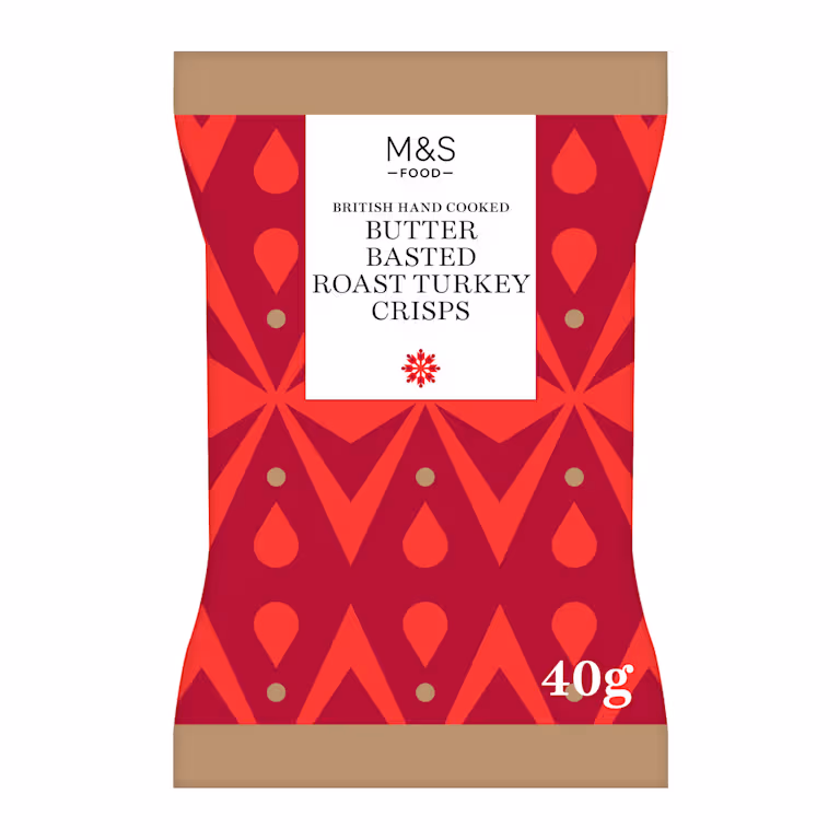 M&S British Hand Cooked Butter Basted Roast Turkey Crisps