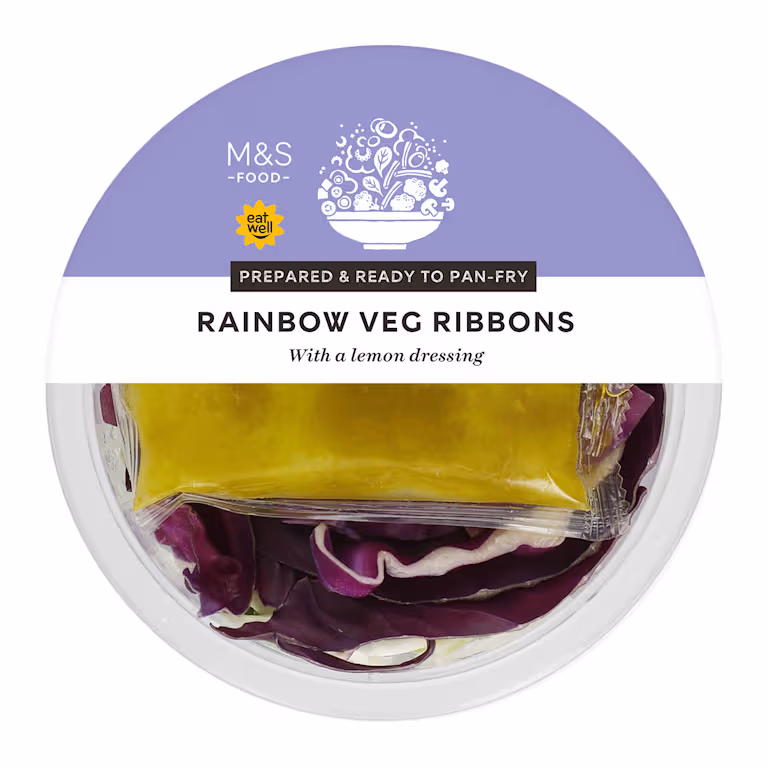 M&S Rainbow Veg Ribbons with Lemon Dressing