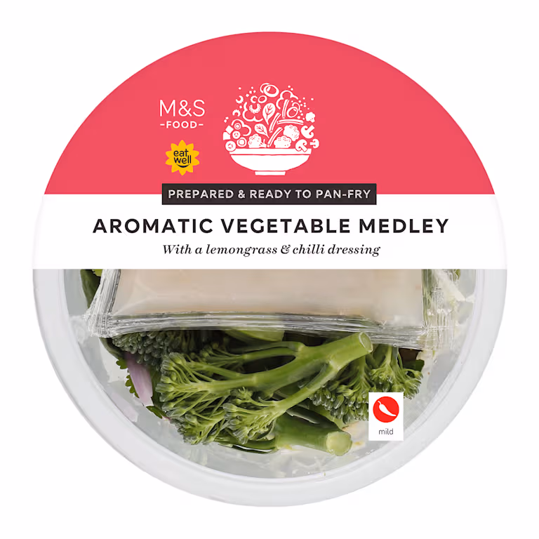 M&S Aromatic Vegetable Medley with Lemongrass and Chilli Dressing