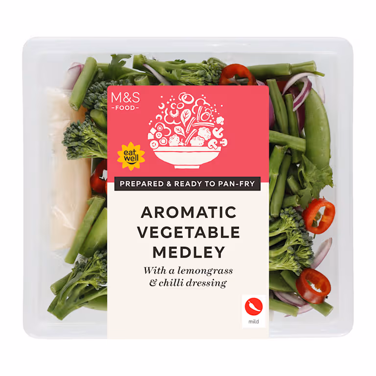 M&S Aromatic Vegetable Medley with Lemongrass and Chilli Dressing