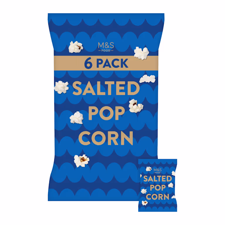 M&S The 6 Pack Salted Popcorn