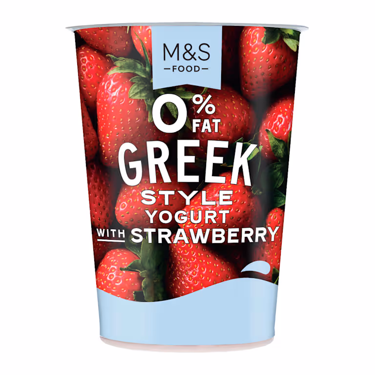 M&S 0% Fat Greek Style Yogurt with Strawberry