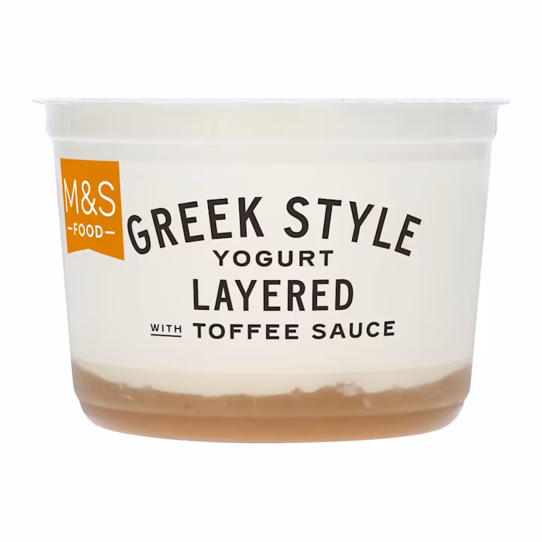 M&S Greek Style Yogurt Layered with Toffee Sauce