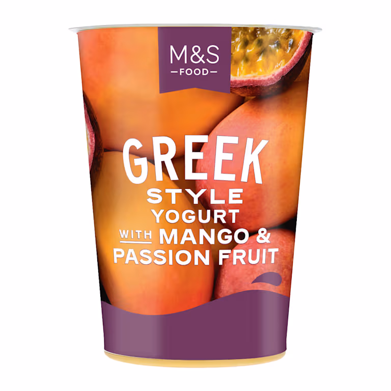 M&S Greek Style Yogurt with Mango and Passion Fruit