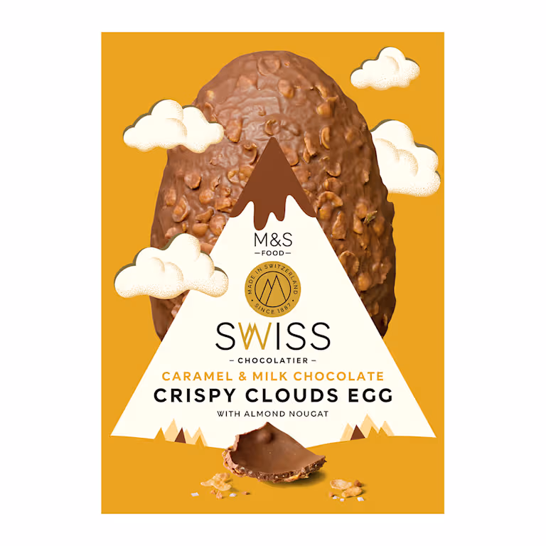 M&S Caramel and Milk Chocolate Crispy Clouds Egg
