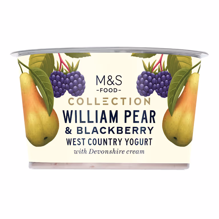 M&S William Pear & Blackberry West Country Yogurt
