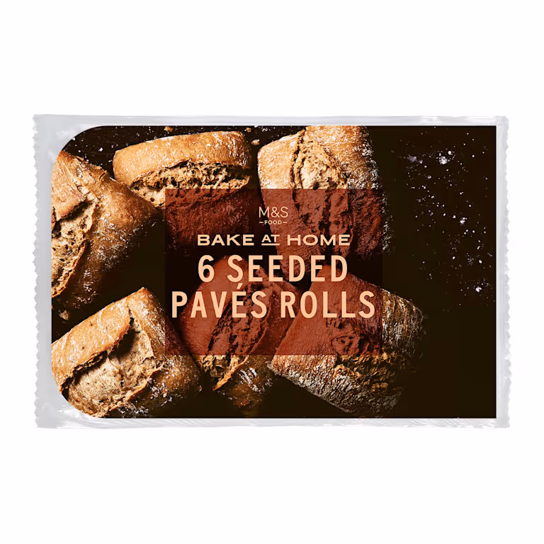 M&S Bake at Home 6 Seeded Pavés Rolls