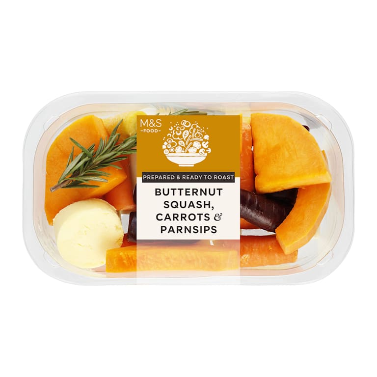 M&S Prepared and Ready to Roast Butternut Squash, Carrots & Parsnips