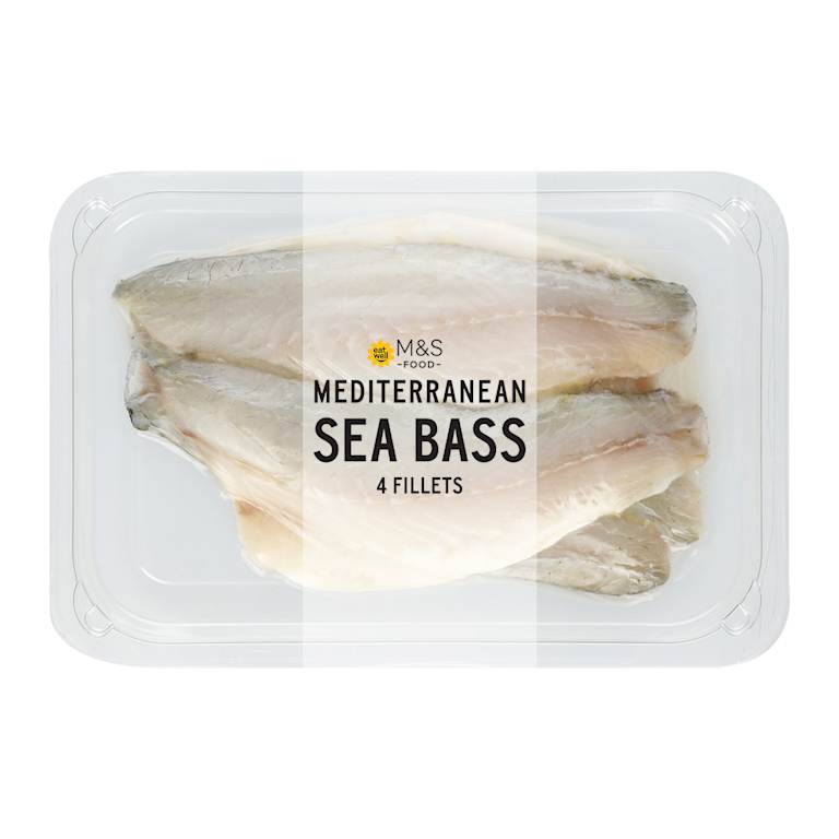 M&S Mediterranean Skin On and Boneless Sea Bass Fillets