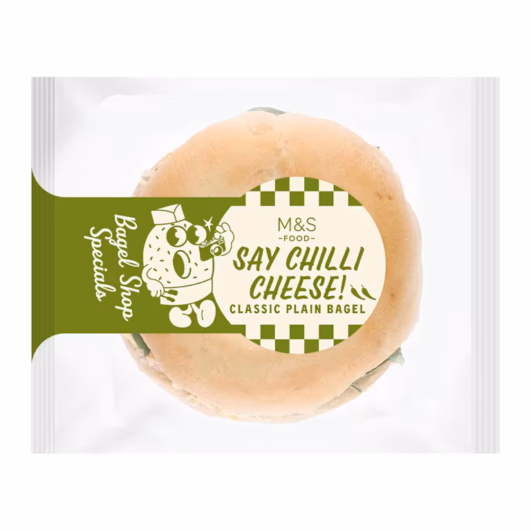 M&S Say Chilli Cheese Bagel