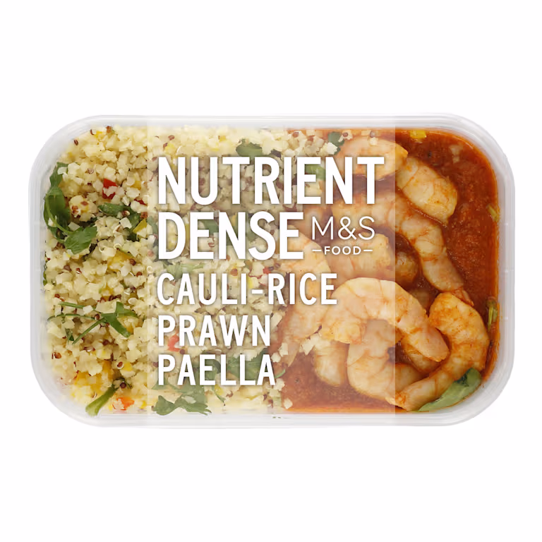 M&S Nutrient Dense Cauli-Rice Prawn Paella