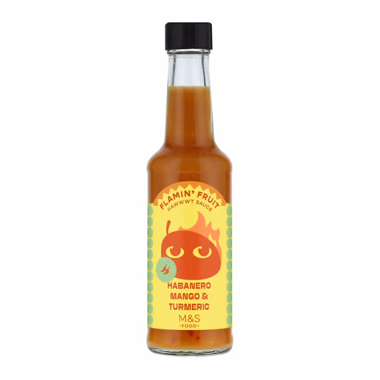 M&S Flamin' Fruit Hawwwt Sauce Habanero Mango and Turmeric