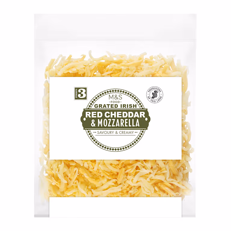 M&S Grated Irish Red Cheddar And Mozzarella