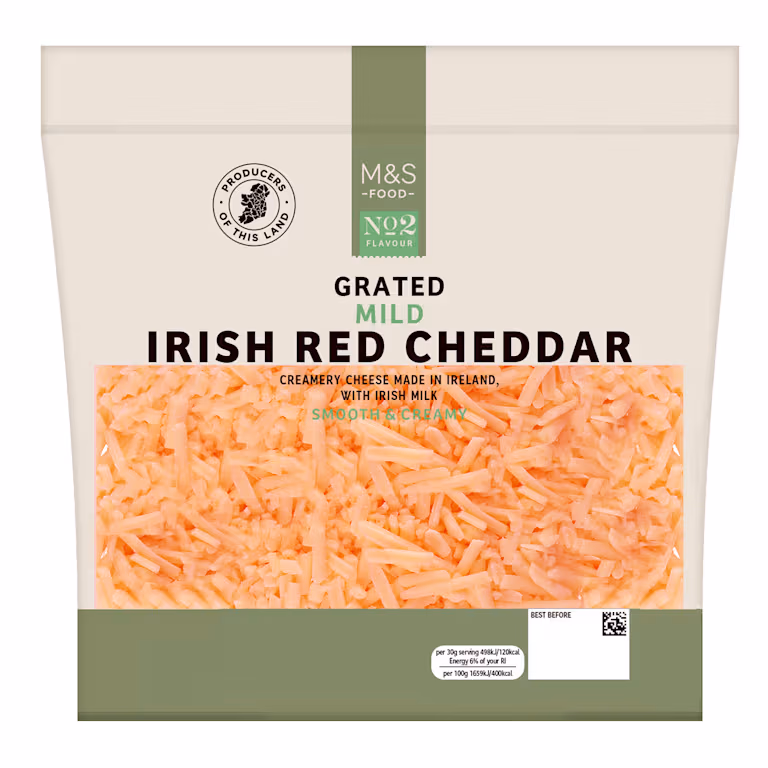 M&S Grated Mild Irish Red Cheddar