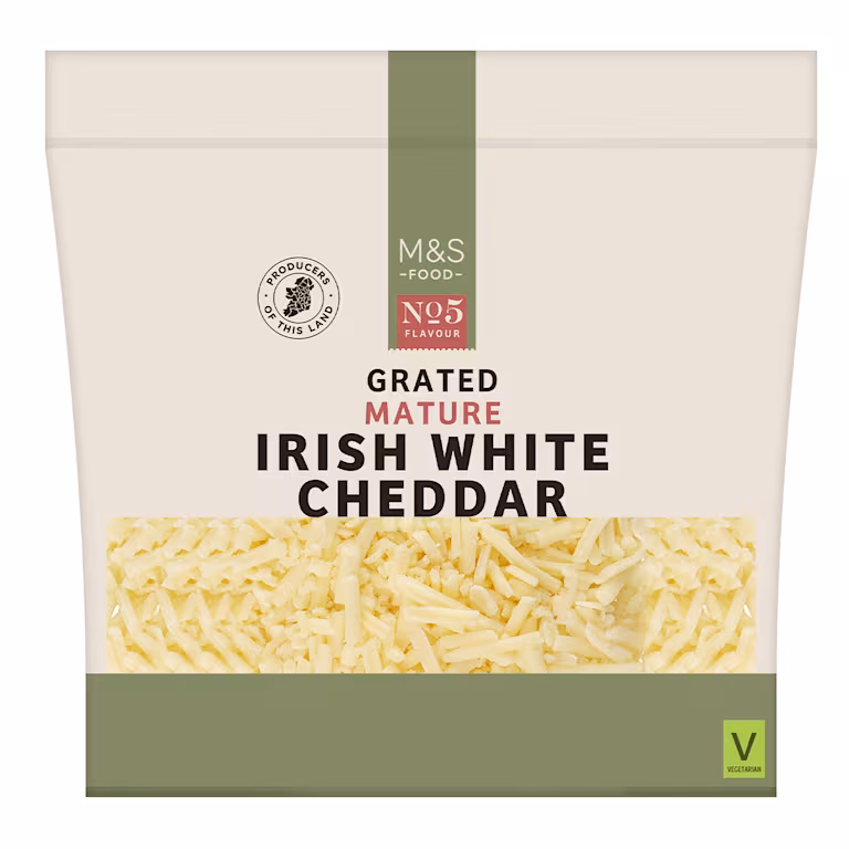 M&S Grated Mature Irish White Cheddar
