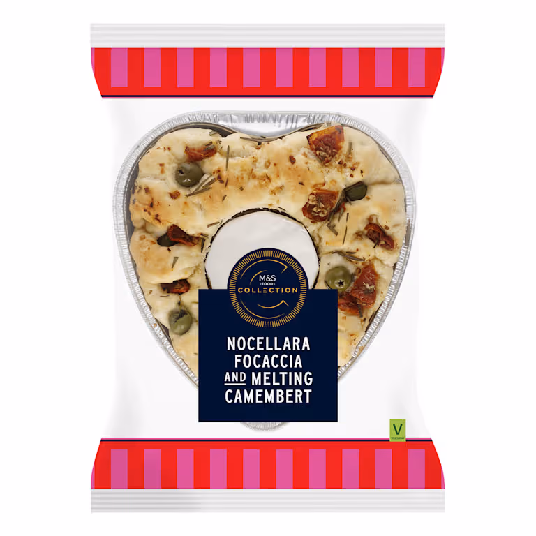 M&S Collection Nocellara Focaccia and Melting Camembert