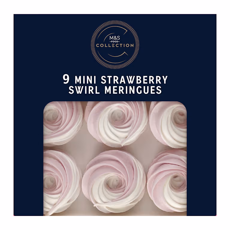 M&S Collection Mini Strawberry Swirl Meringues