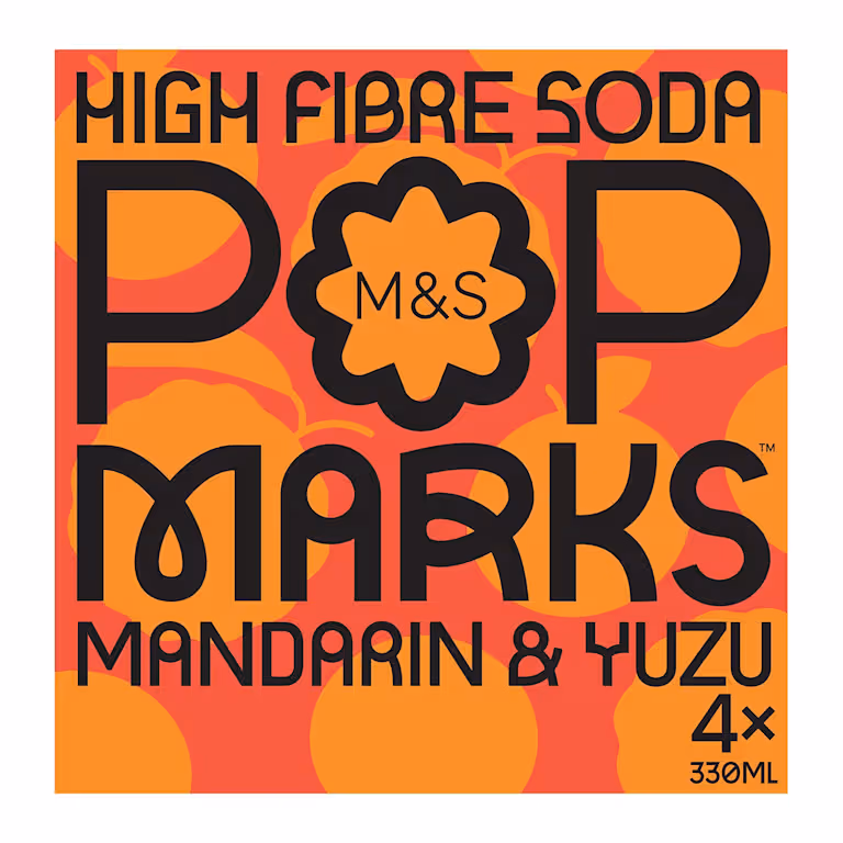 M&S Pop Marks Mandarin and Yuzu Soda