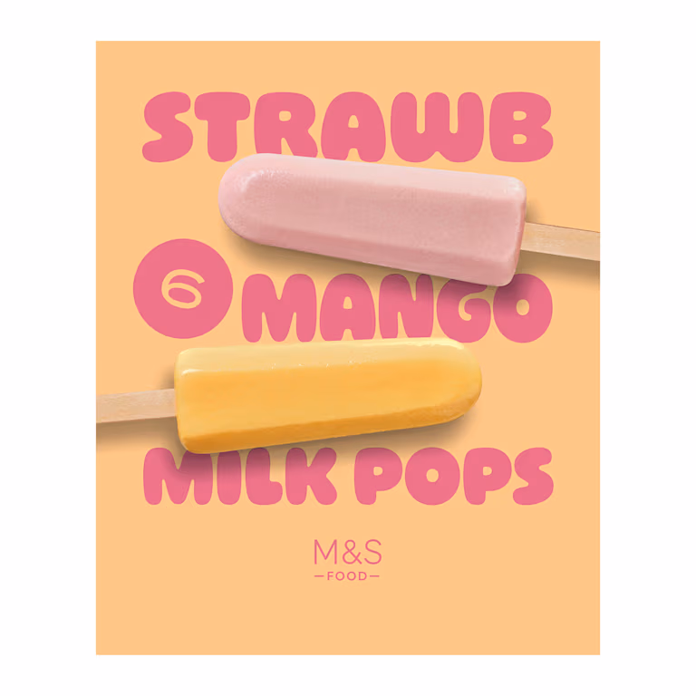 M&S Strawberry Mango Milk Pops