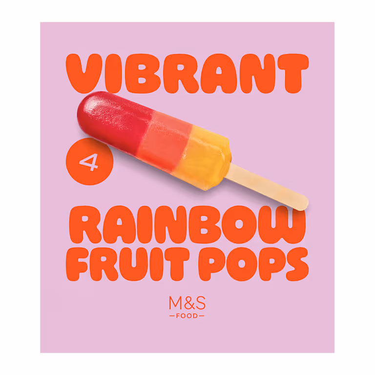 M&S Vibrant Rainbow Fruit Pops