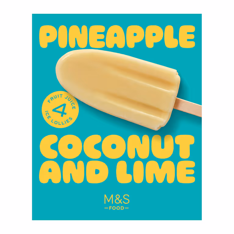 M&S Pineapple, Coconut and Lime Ice Lollies
