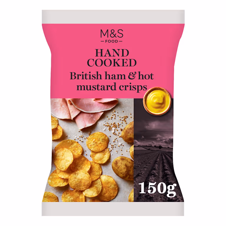 M&S Hand Cooked British Ham and Hot Mustard Crisps