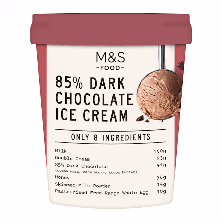 M&S Only 8 Ingredients 85% Dark Chocolate Ice Cream