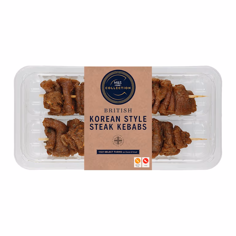 M&S Collection Korean Style Steak Kebabs