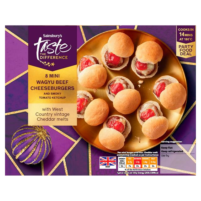 Sainsbury's Mini Wagyu Beef Cheeseburgers, Taste the Difference 286g