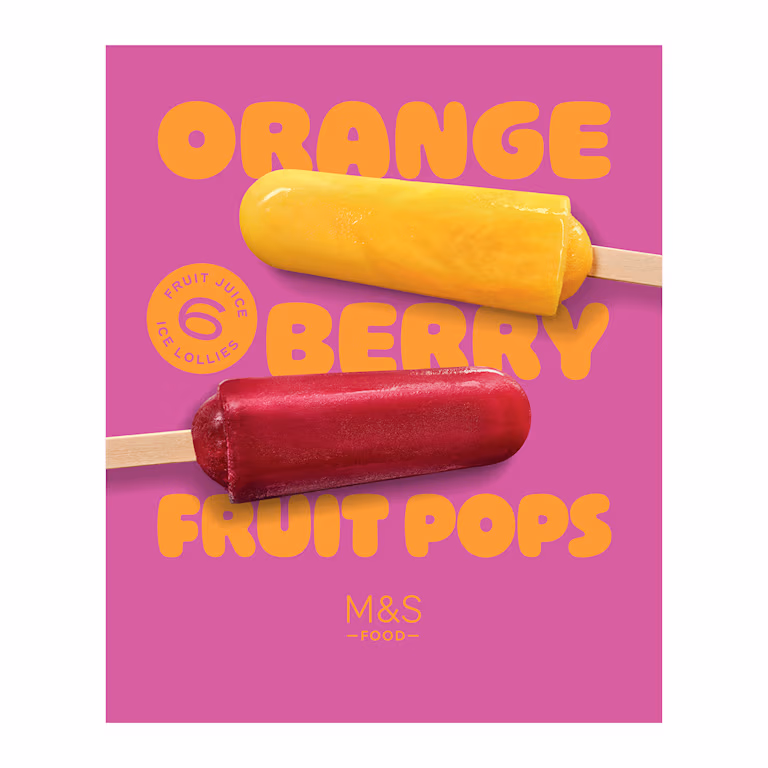 M&S Orange Berry Fruit Pops