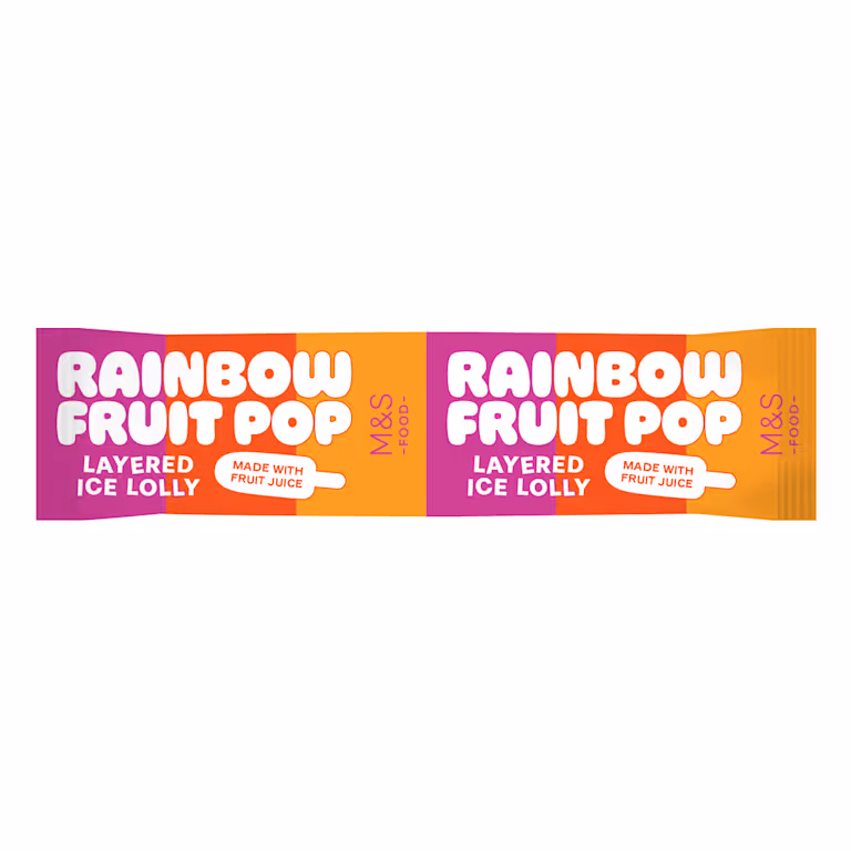 M&S Rainbow Fruit Pop Layered Ice Lolly