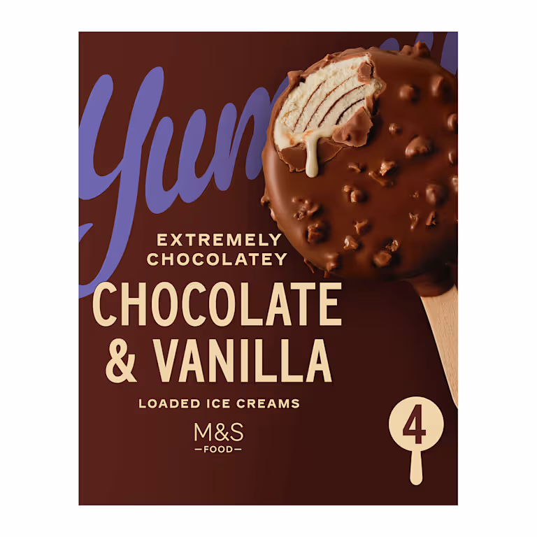 M&S Chocolate & Vanilla Loaded Ice Creams