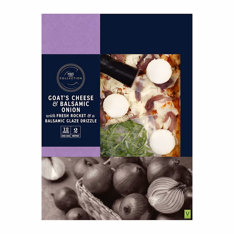 M&S Collection Goat's Cheese and Balsamic Onion with Fresh Rocket and a Balsamic Glaze Drizzle
