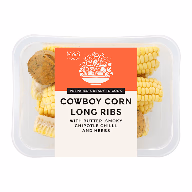 M&S Cowboy Corn Long Ribs with Chipotle Butter