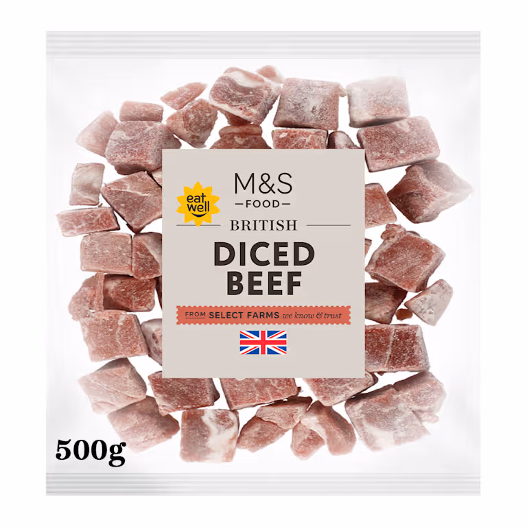 M&S Frozen Diced British Beef